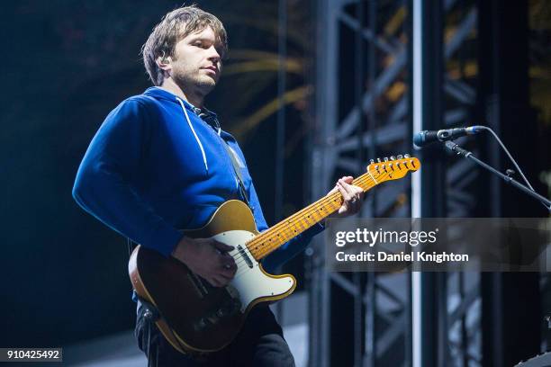 Musician Andy Ross of OK Go performs on stage at Anaheim Convention Center on January 25, 2018 in Anaheim, California.