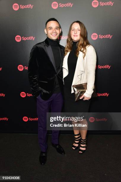 Torin Wells and Lorna Wells attend the 2018 Spotify Best New Artists Party held at Skylight Clarkson Sq on January 25, 2018 in New York City.