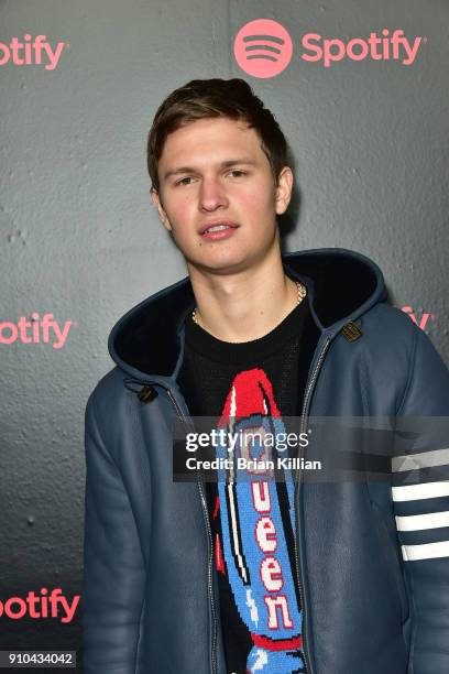 Ansel Elgort attends the 2018 Spotify Best New Artists Party held at Skylight Clarkson Sq on January 25, 2018 in New York City.