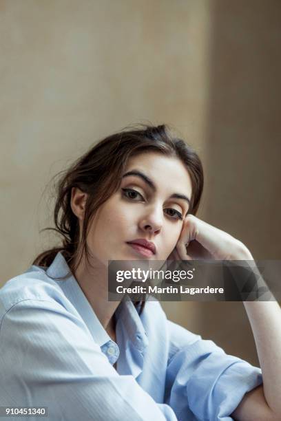 Actress Claire Chust is photographed for Self Assignment on January, 2018 in Paris, France.