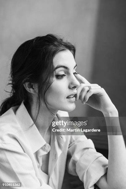 Actress Claire Chust is photographed for Self Assignment on January, 2018 in Paris, France.