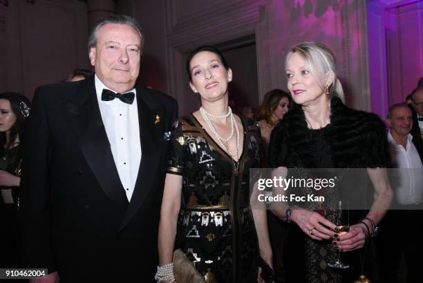 Louis Arnaud LHerbier, Tania de Bourbon Parme and Helene de Yougoslavie attend the 41st "The Best" Award Ceremony in Paris - Paris Fashion Week -...