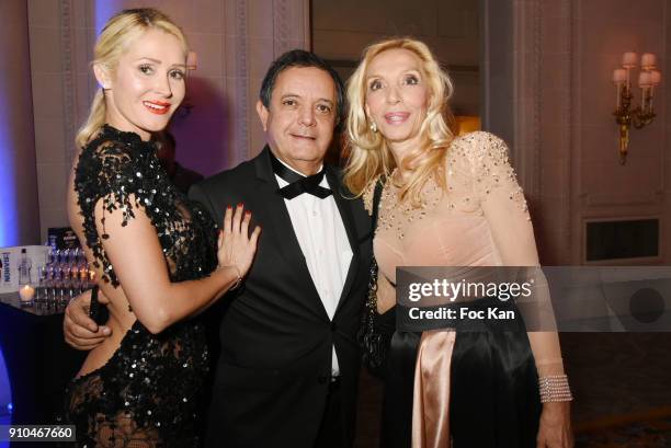 Tatiana Laurens Delarue, Edouard Nahum and Sylvie Elias attend the 41st "The Best" Award Ceremony in Paris - Paris Fashion Week - Haute Couture...