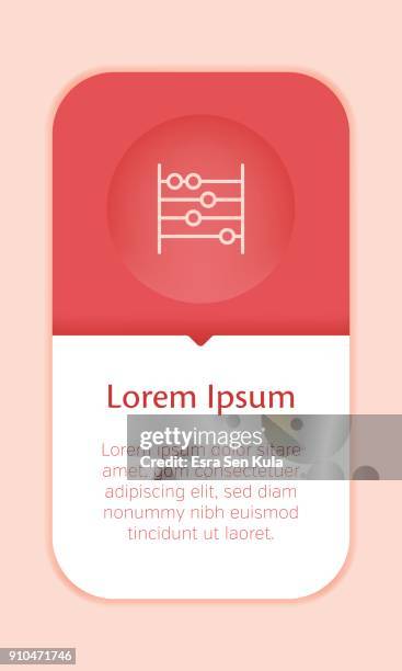 infographics template for education, web design, banners, brochures, flyers. - abacus vector stock illustrations