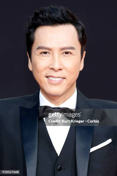 Donnie Yen photographed at his 'Hand And Footprint Ceremony' at the TCL Chinese Theatre on November 30, 2016 in Hollywood, California. EDITORS NOTE:...