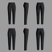 Vector realistic formal trousers for women
