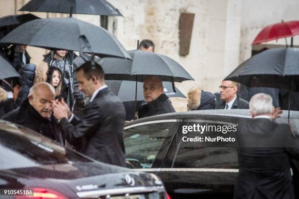 Jeorme Bocuse attend the funeral of the renowned French chef, Paul Bocuse in Lyon, France on January 26, 2018. Bocuse, often referred to as the...