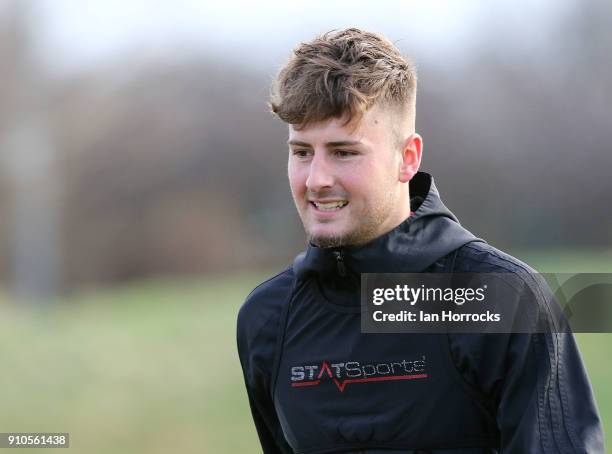 Ethan Robson during a Sunderland AFC training session at The Academy of Light on January 26, 2018 in Sunderland, England.