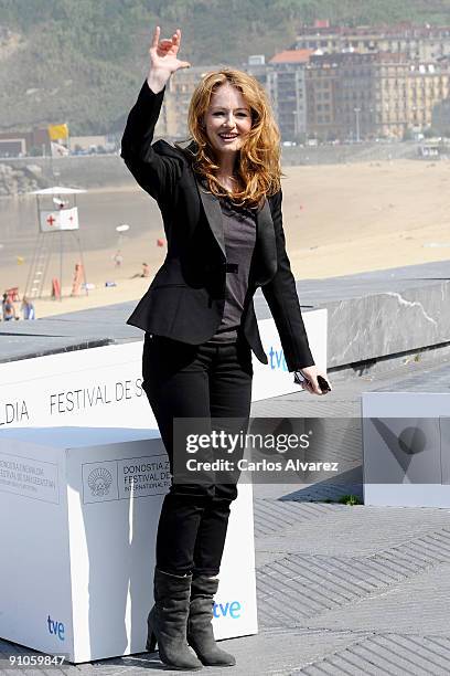 Actress Miranda Otto attends "Blessed" photocall at the Kursaal Palace during the 57th San Sebastian International Film Festival on September 23,...