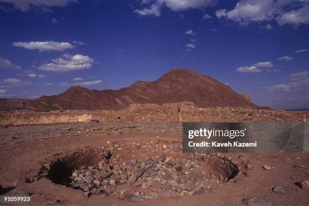 Zoroastrian Tower of Silence , near Yazd, Iran, traditionally used for the ritual exposure of the dead to the sun and birds of prey, 25th March 1995....
