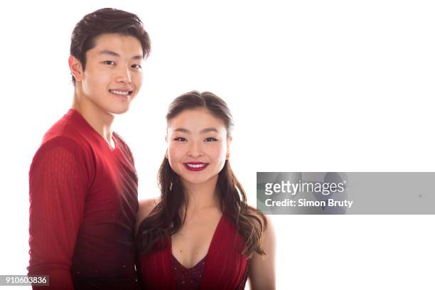 Winter Games Preview: Portrait of Maia Shibutani and Alex Shibutani during Team USA Media Summit photo shoot at Grand Summit Hotel. Park City, UT...