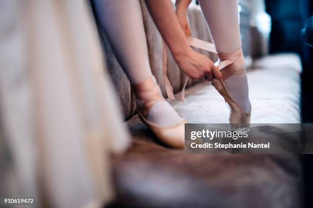 ballet shoes - pointe stock pictures, royalty-free photos & images