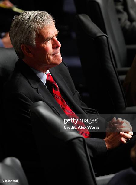 Sen. Jeff Bingaman listens during a mark up hearing before the Senate Finance Committee on Capitol Hill September 23, 2009 in Washington, DC. Members...