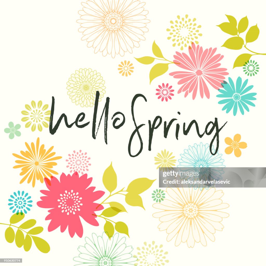 Spring Grafic Simple Spring Flowers High-Res Vector Graphic - Getty Images