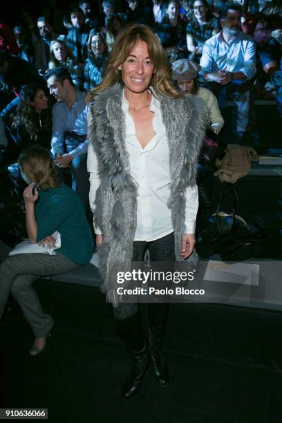 Monica Martin Luque attends the front row of Devota & Lomba show during Mercedes Benz Fashion Week Madrid Autumn / Winter 2018 at Ifema on January...