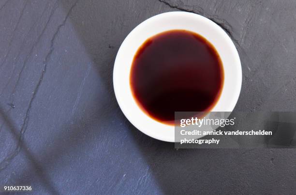 soy sauce. - shoyu stockfoto's en -beelden