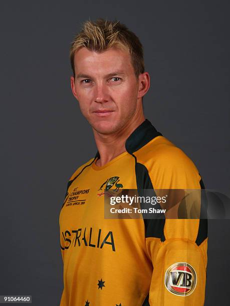 Brett Lee of Australia during the Australian team portrait session on September 23, 2009 in Johannesburg, South Africa.