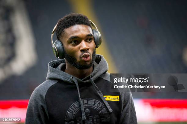 Mandela Egbo of Borussia Moenchengladbach ahead the Bundesliga match between Eintracht Frankfurt and Borussia Moenchengladbach at Commerzbank-Arena...