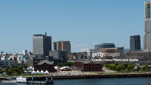 yokohama minato-mirai scenery - yokohama landmark tower stock pictures, royalty-free photos & images