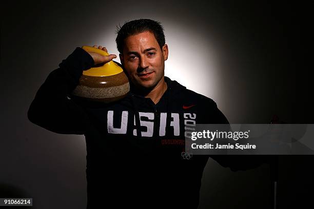 Paralympic Curler Augusto Perez poses for a portrait during Day Three of the 2010 U.S. Olympic Team Media Summit at the Palmer House Hilton on...