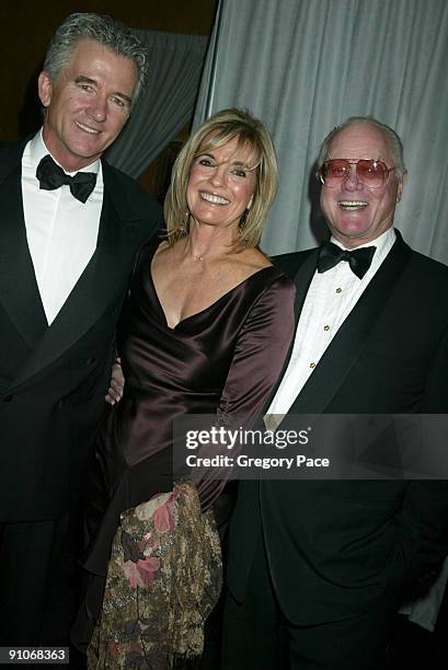 Patrick Duffy, Linda Gray and Larry Hagman of TV's "Dallas"