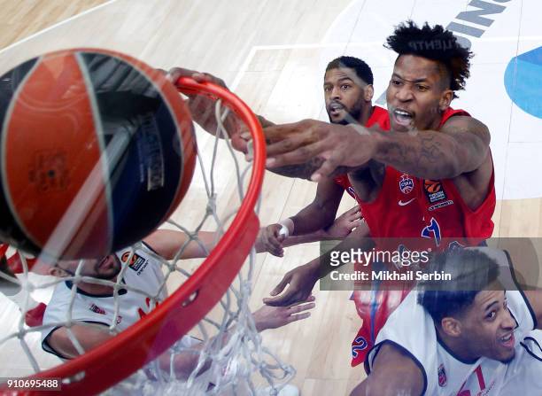 Will Clyburn, #21 of CSKA Moscow in action during the 2017/2018 Turkish Airlines EuroLeague Regular Season Round 20 game between CSKA Moscow and...