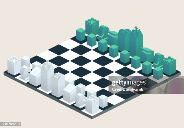 chess board - business strategy chess stock illustrations