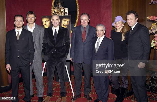Leonardo DiCaprio, Liam Neeson, Daniel Day-Lewis, Jim Broadbent, director/producer Martin Scorsese, Cameron Diaz and John C. Reilly