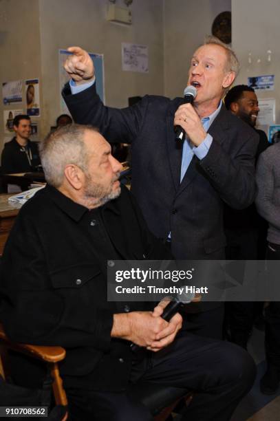 Dick Wolf and Illinois Governor Bruce Rauner attend the 100th Episode Celebration for "Chicago P.D. On January 26, 2018 in Chicago, Illinois.