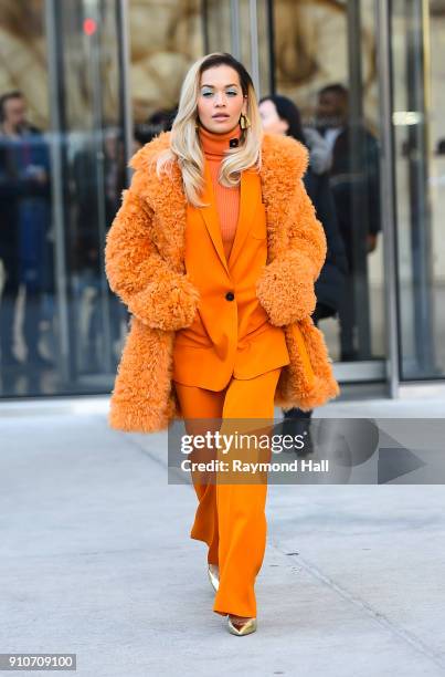 Singer Rita Ora is seen walking in Soho on January 26, 2018 in New York City.