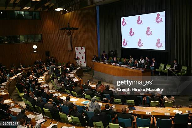 World leaders attend the "Investing in Our Common Future: Healthy Women, Healthy Children" meeting during the 64th United Nations General Assembly at...