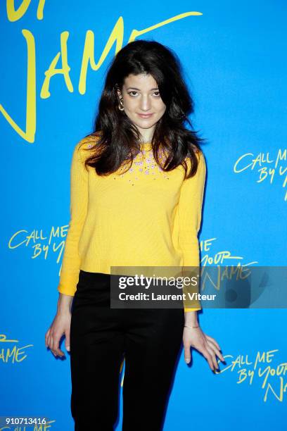 Actress Esther Garrel attends "Call Me By Your Name" Paris Premiere at UGC Cine Cite des Halles on January 26, 2018 in Paris, France.