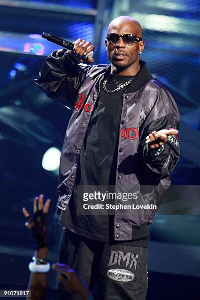 Rapper DMX performs onstage at the 2009 VH1 Hip Hop Honors at the Brooklyn Academy of Music on September 23, 2009 in the Brooklyn borough of New York...