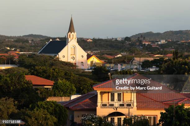 a view of st. ann's church, noord, aruba - noord amerika stock-fotos und bilder