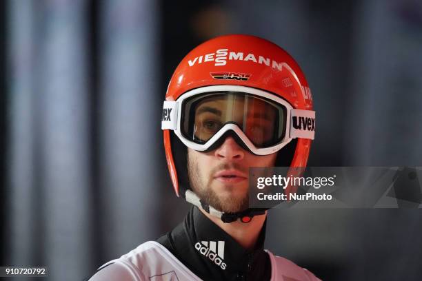 Markus Eisenbichler of Germany during a Large Hill Individual training session at the FIS Ski Jumping World Cup, in Zakopane, Poland. On Friday, 26...