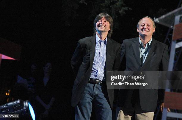 Director Ken Burns and writer Dayton Duncan attend a National Parks celebration hosted by the National Parks Conservation Association and PBS at...