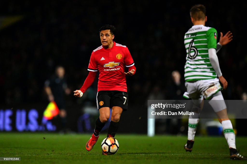 Yeovil Town v Manchester United - The Emirates FA Cup Fourth Round