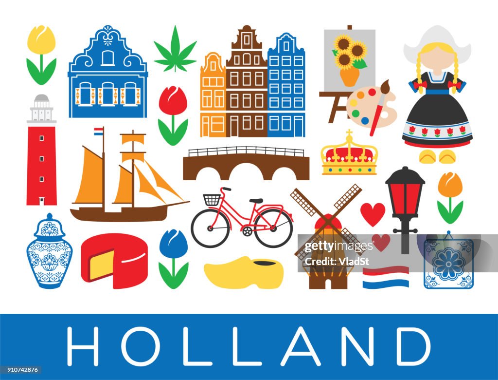 Niederländische Reisen Symbole Holland Sehenswürdigkeiten Amsterdam Niederlande