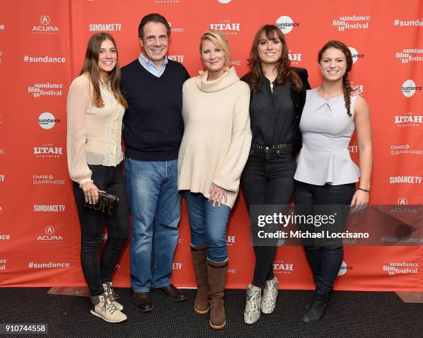 Michaela Kennedy Cuomo, Governor Andrew M. Cuomo, Sandra Lee, Mariah Kennedy Cuomo, and Cara Kennedy Cuomo attend the RX: Early Detection A Cancer...