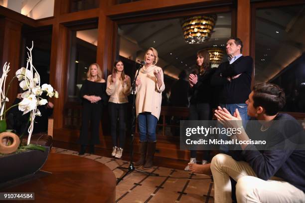 Cathy Chermol Schrijver, Michaela Kennedy Cuomo, Governor Andrew M. Cuomo, Sandra Lee, and Mariah Kennedy Cuomo speaks during the RX: Early Detection...