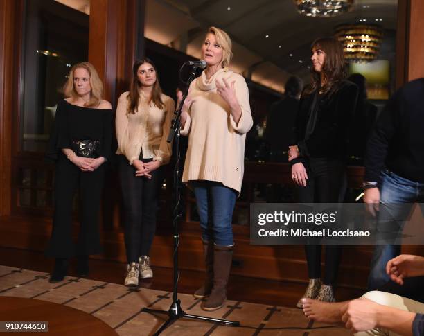 Cathy Chermol Schrijver, Michaela Kennedy Cuomo, Governor Andrew M. Cuomo, Sandra Lee, and Mariah Kennedy Cuomo speaks during the RX: Early Detection...