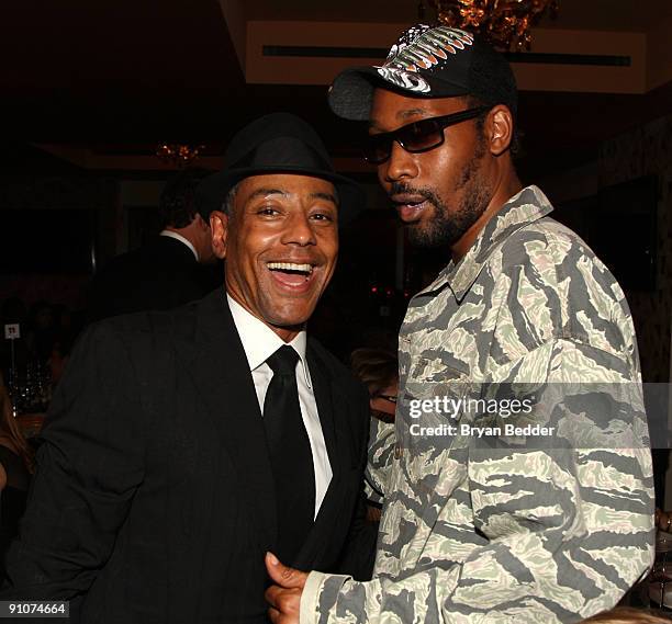 Actor Giancarlo Esposito and recording artist Rza attend the premiere of Miramax's "The Boys are Back" at the Bon Appetit Supper Club and Cafe on...