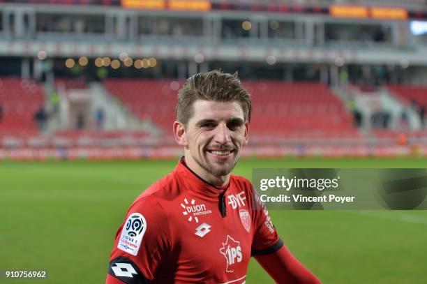 Of Dijon during the Ligue 1 match between Dijon FCO and Rennes at Stade Gaston Gerard on January 26, 2018 in Dijon, .