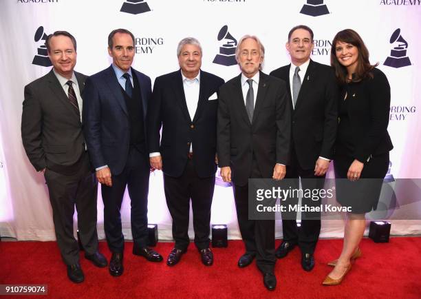Darrell Friedman, CEO Republic Records Monty Lipman, Presidents Merit Award Winner Allen Grubman, President and CEO, Recording Academy, Board Chair,...