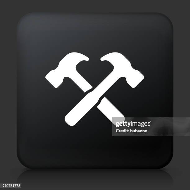two crossed hammers. - cross shadow stock illustrations