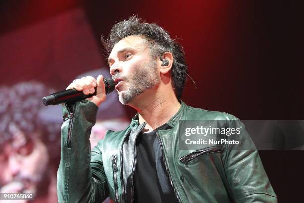 Italian popsinger Nek perform during the &quot;Nek Max Renga Tour&quot; at PalaAlpitour on January 26, 2018 in Turin, Italy.