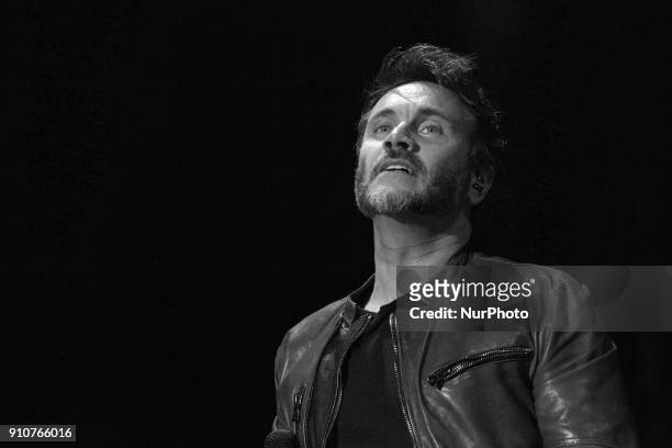 Italian popsinger Nek perform during the &quot;Nek Max Renga Tour&quot; at PalaAlpitour on January 26, 2018 in Turin, Italy.