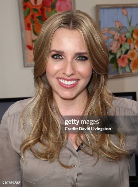 Auto racer Brittany Force visits Hallmark's "Home & Family" at Universal Studios Hollywood on January 26, 2018 in Universal City, California.