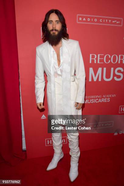 Actor Jared Leto attends MusiCares Person of the Year honoring Fleetwood Mac at Radio City Music Hall on January 26, 2018 in New York City.