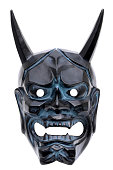Traditional japanese demon mask